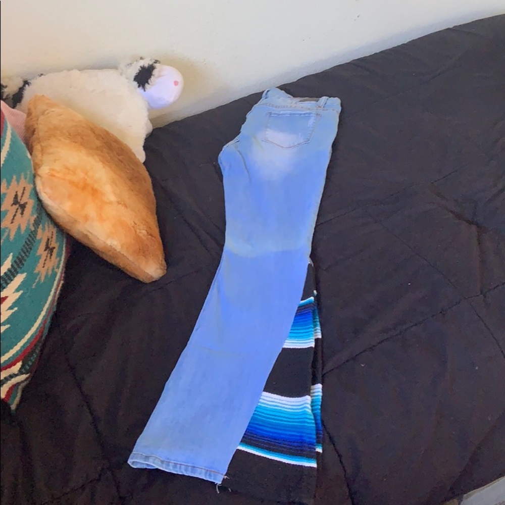 Lucky and Blessed Sarape Bell Bottom Jeans